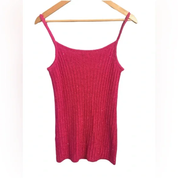 Rumored Palm Beach Mini Dress in Fuchsia Sequin Size Small - Picture 4 of 9